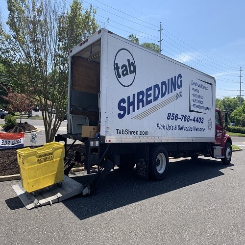 Tab Group Inc - Shredding truck document pick-up